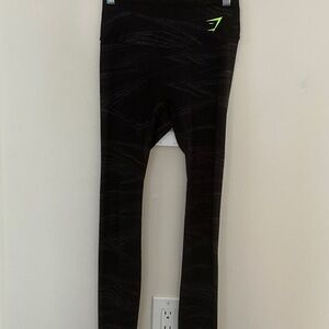 Gymshark Black Leggings with Neon Accent